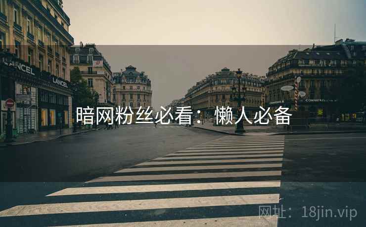 暗网粉丝必看：懒人必备